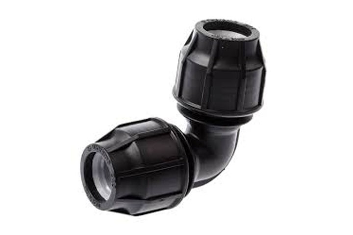 black color compression bend isolated on white background